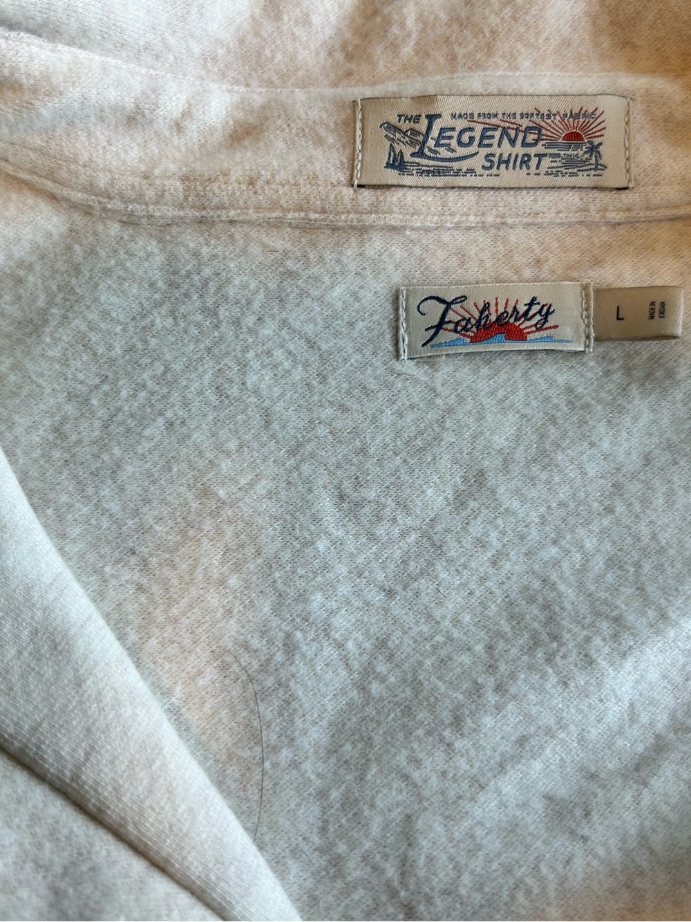 Faherty Women’s Legend Button-Front Shirt Jacket - light Oatmeal Twill - Picture 3 of 4